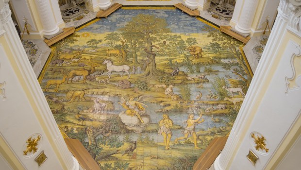 ANACAPRI;CHURCH OF ST MICHAEL THE ARCHANGEL; MOSAIC;MAJOLICA