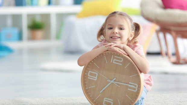 clock, time, children,