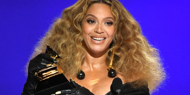 LOS ANGELES, CALIFORNIA - MARCH 14: Beyoncé accepts the Best R&B Performance award for 'Black Parade' onstage during the 63rd Annual GRAMMY Awards at Los Angeles Convention Center on March 14, 2021 in Los Angeles, California.