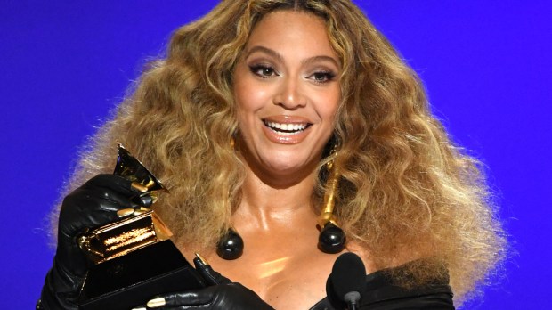 LOS ANGELES, CALIFORNIA - MARCH 14: Beyoncé accepts the Best R&B Performance award for 'Black Parade' onstage during the 63rd Annual GRAMMY Awards at Los Angeles Convention Center on March 14, 2021 in Los Angeles, California.