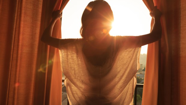 WOMAN, WINDOW, SUN