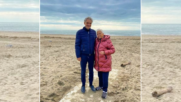 Andrea Bocelli e sua mãe Edi