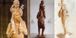 Um São José que carrega o Menino Jesus nos ombros