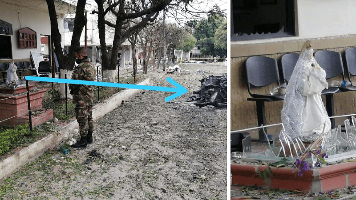 Imagem de Nossa Senhora intacta após explosão