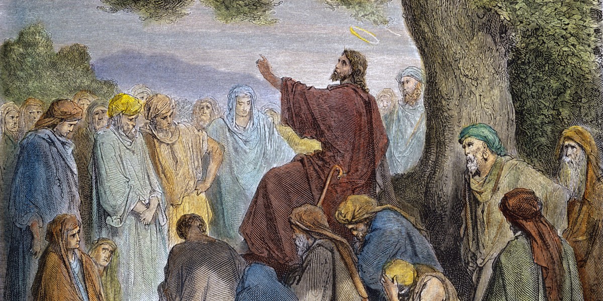 Jesus prega aos discípulos