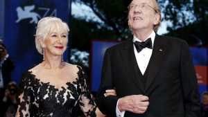 VENICE, ITALY - SEPTEMBER 03: Helen Mirren and Donald Sutherland attend the premiere of 'The Leisure Seeker (Ella & John)' during the 74th Venice Film Festival on September 3, 2017 in Venice, Italy.