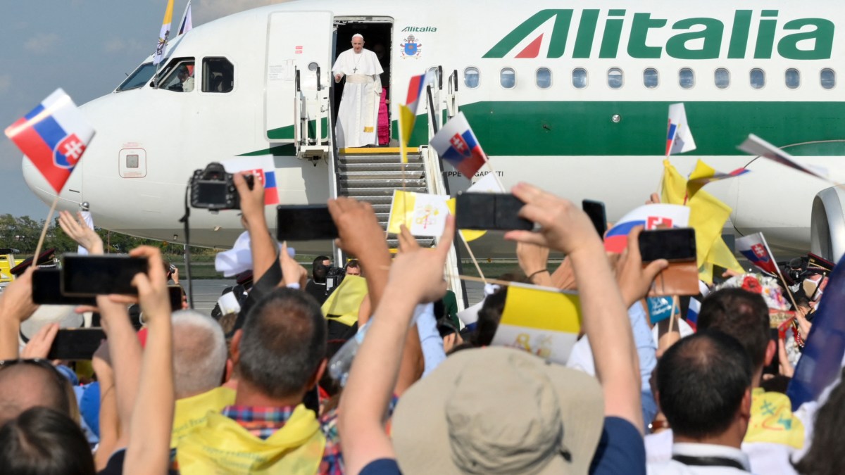 A última viagem de um Papa pela Alitalia
