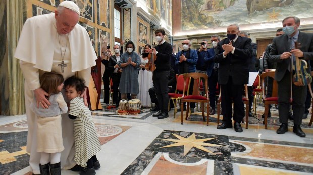 POPE dience to the Foundation Group House of the Spirit and the Arts members at the Vatican.