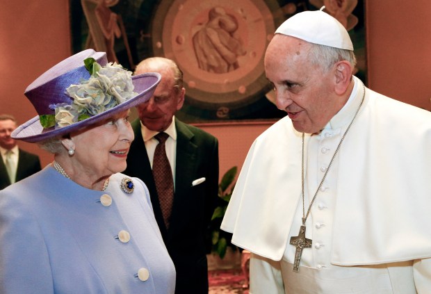 Papa Francisco e a rainha Elizabeth II