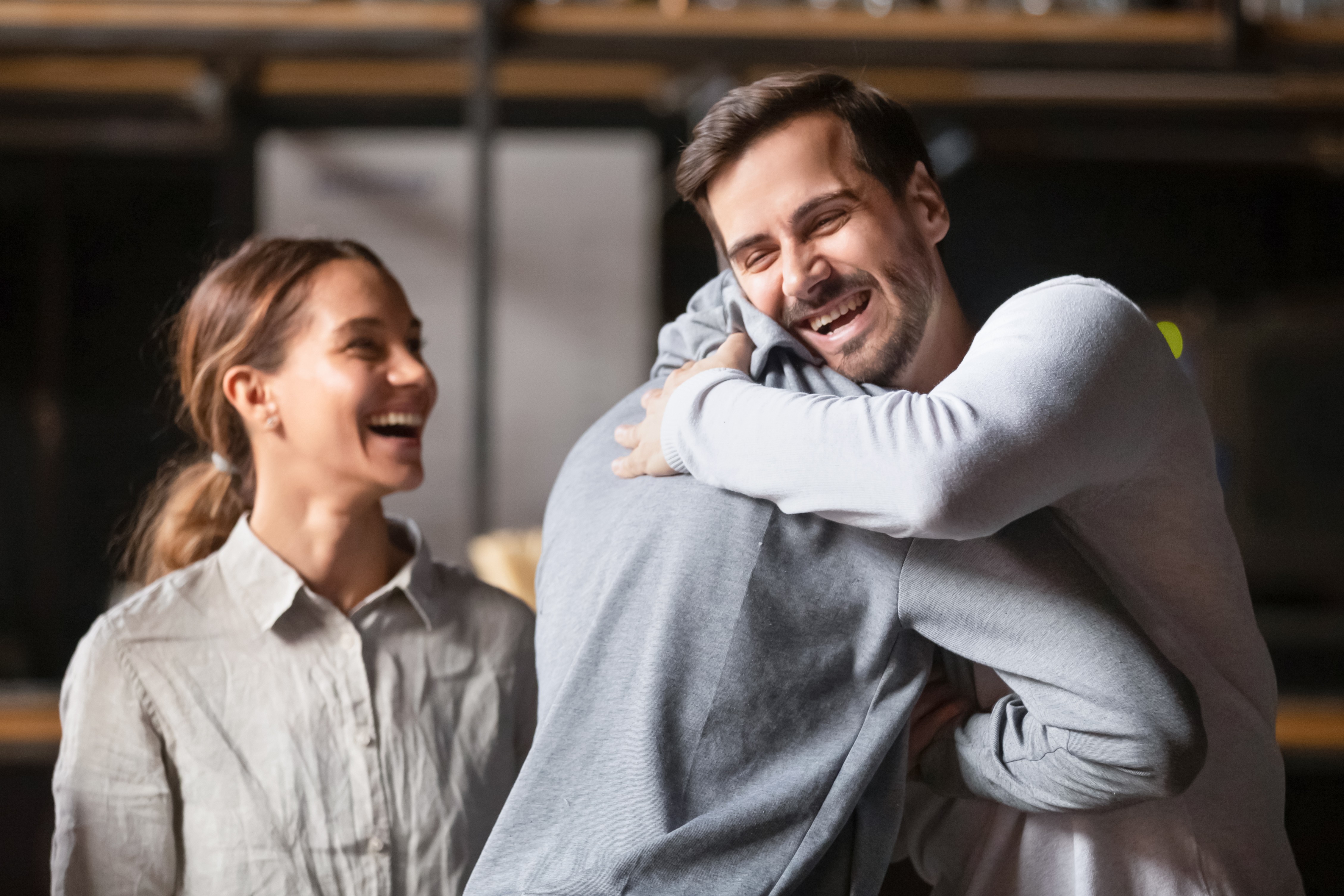 FRIENDS, HUG, SMILE