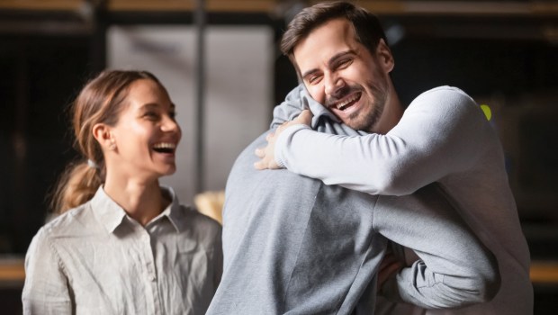 FRIENDS, HUG, SMILE