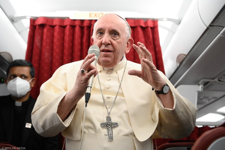 VATICAN-MALTA-POPE-papal-plane-journalists-Malta