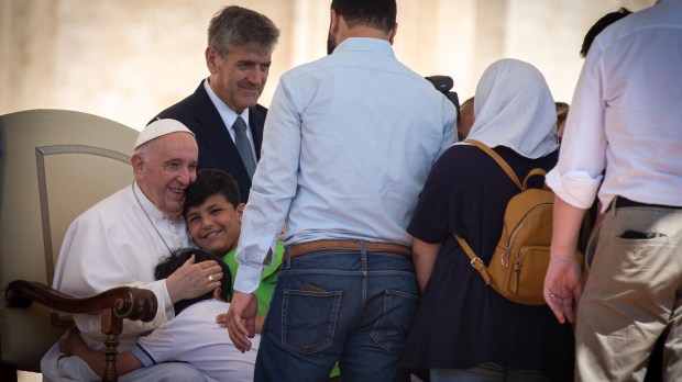 Pope Francis during his weekly general audience in St. Peter's square at the Vatican