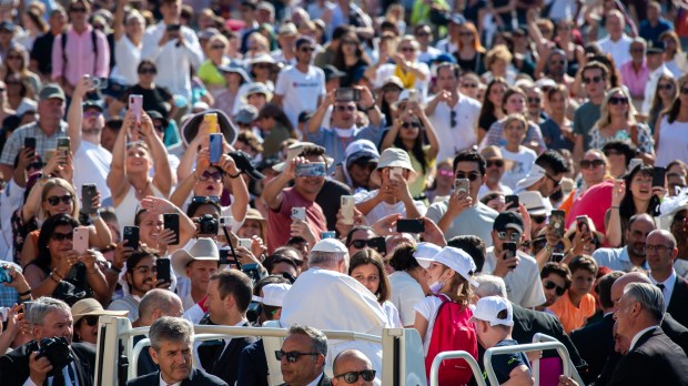 Pope Francis during his weekly general audience in saint peter's square - June 15 2022