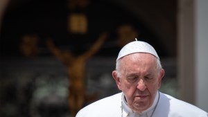 Pope Francis during his weekly general audience in saint peter's square - June 22 2022