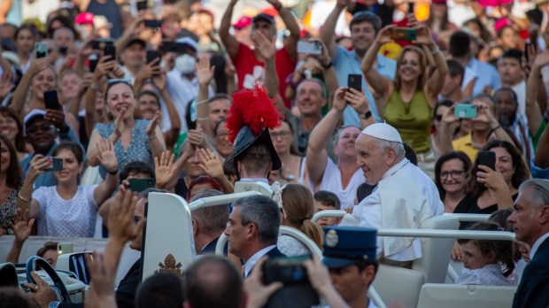 DURING POPE FRANCIS mass for the 10th World Meeting of Families