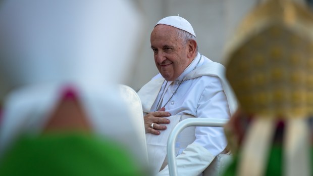 DURING POPE FRANCIS mass for the 10th World Meeting of Families