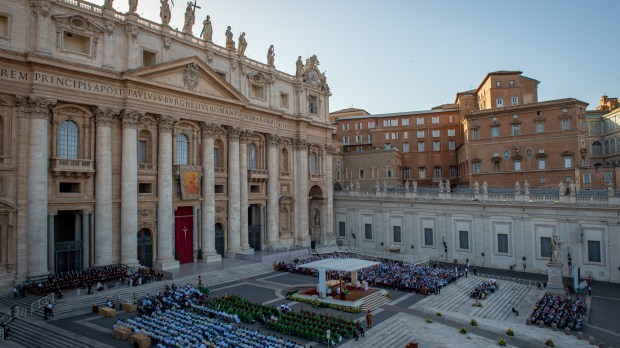 DURING POPE FRANCIS mass for the 10th World Meeting of Families