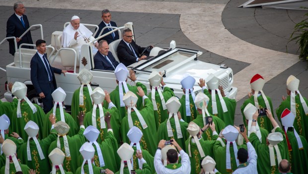 DURING POPE FRANCIS mass for the 10th World Meeting of Families
