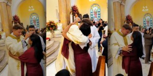 45 segundos de emoção: jovem padre recém-ordenado abraça sua mãe [VÍDEO]
