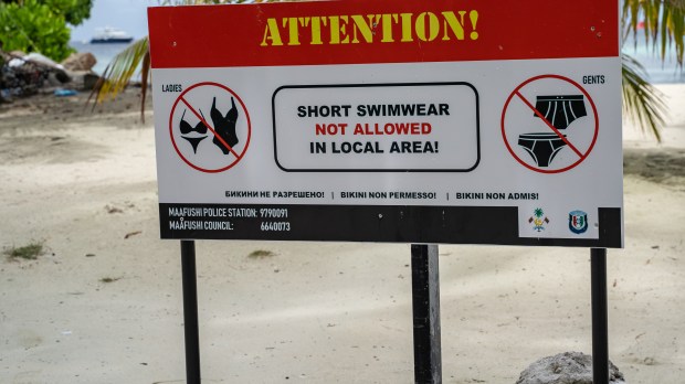 SIGN BIKINI BAN