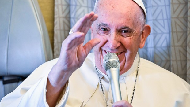 Pope-Francis-speaks-aboard-the-plane-flying-from-Nur-Sultan-to-Rome-AFP