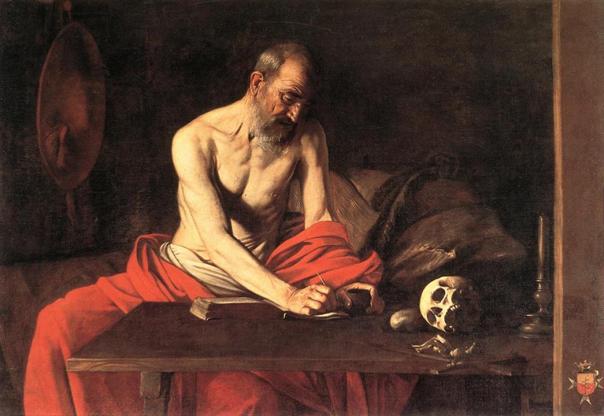 Święty Hieronim piszący - obraz Caravaggia