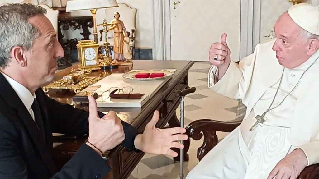 Gad Elmaleh et le pape François