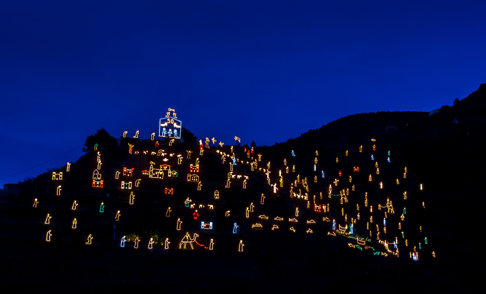Pesebre iluminado de Manarola, el más grande del mundo