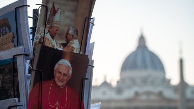 Picture of the late former Pope Benedict XVI.