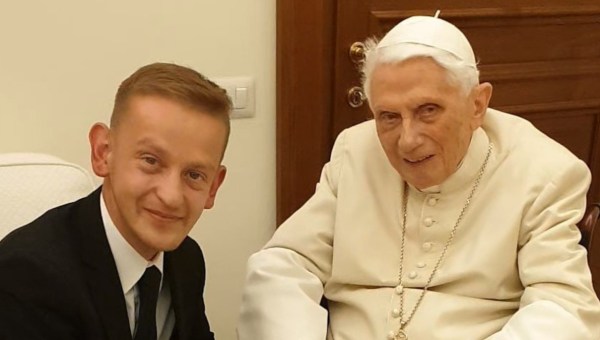 Grzegorz Polakiewicz z papieżem seniorem Benedyktem XVI