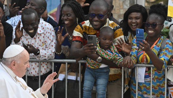 Pope-Francis-meeting-with-Bishops-at-the-National-Episcopal-Conference-of-Congo-AFP