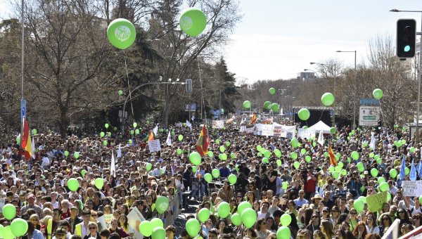Manifestação em defesa da vida na Espanha