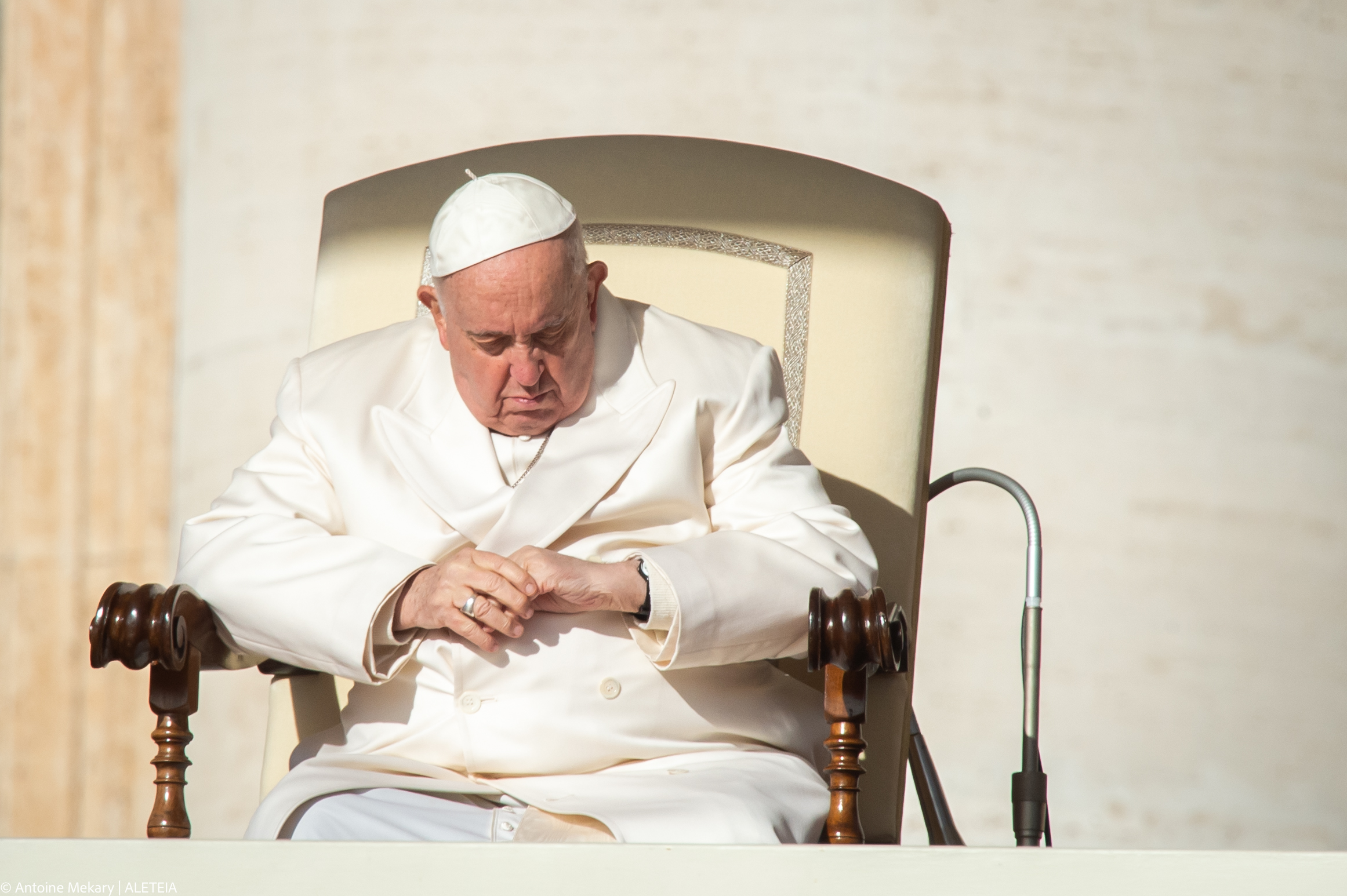 Papa Francisco em audiência no Vaticano
