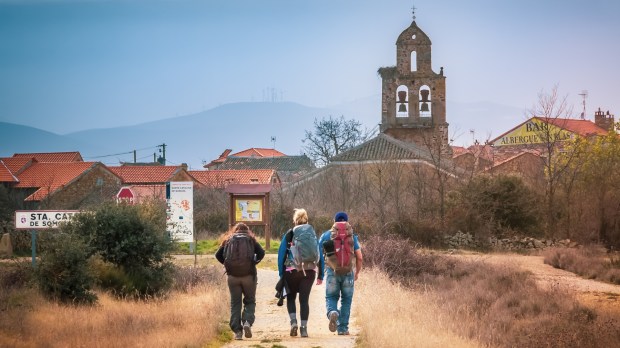 Peregrinos no Caminho de Santiago de Compostela