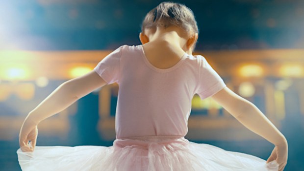 little girl ballet dancer stage