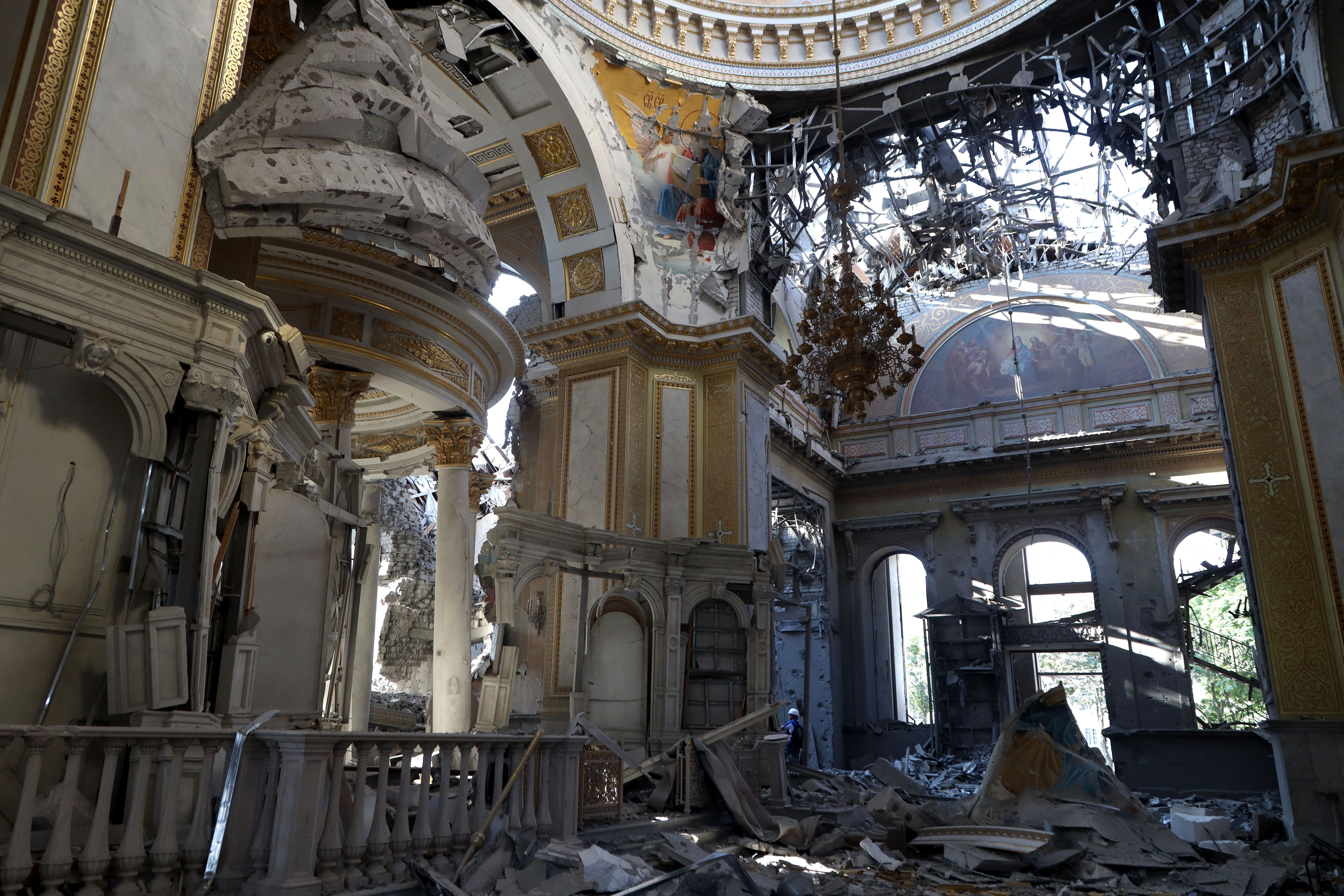 Catedral de Odessa destruída