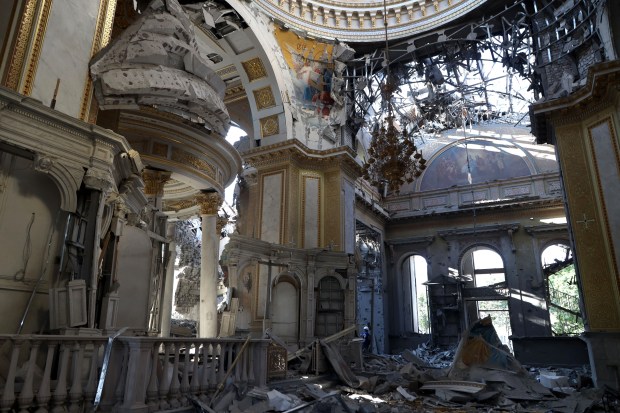 Catedral de Odessa destruída