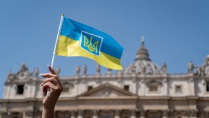 Ukrainian flag St. Peter's Basilica