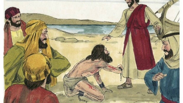Jesus exorciza o endemoniado geraseno