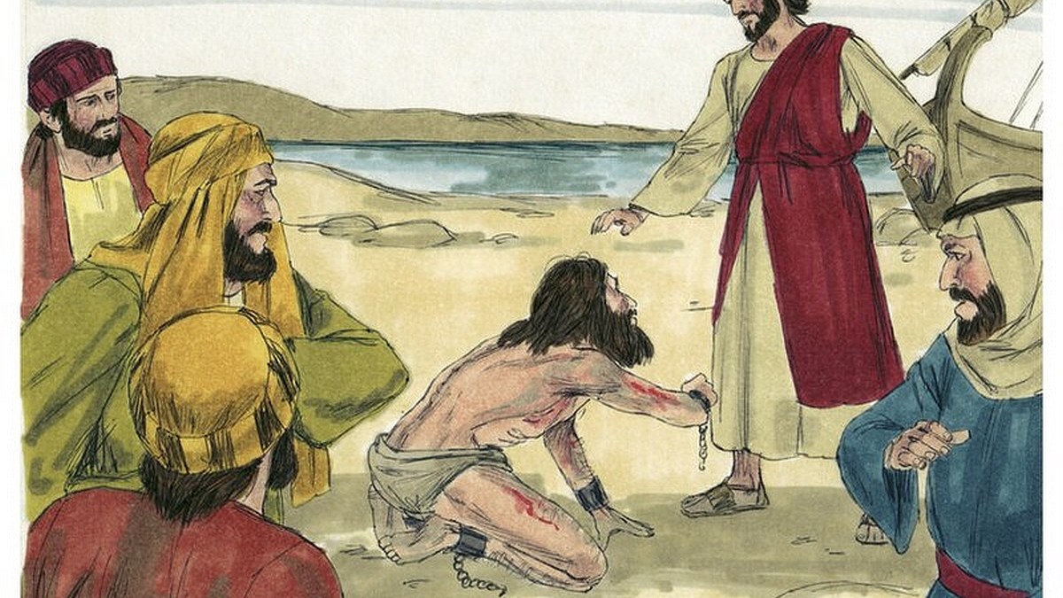 Jesus exorciza o endemoniado geraseno