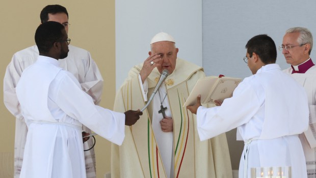 Pope Francis celebrates the closing mass of the World Youth Days (WYD) in Tejo Park, Lisbon