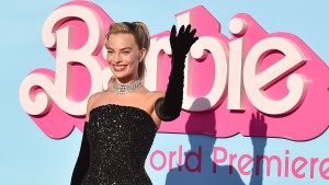 Margot Robbie at the premiere of Barbie.