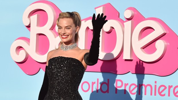 Margot Robbie at the premiere of Barbie.