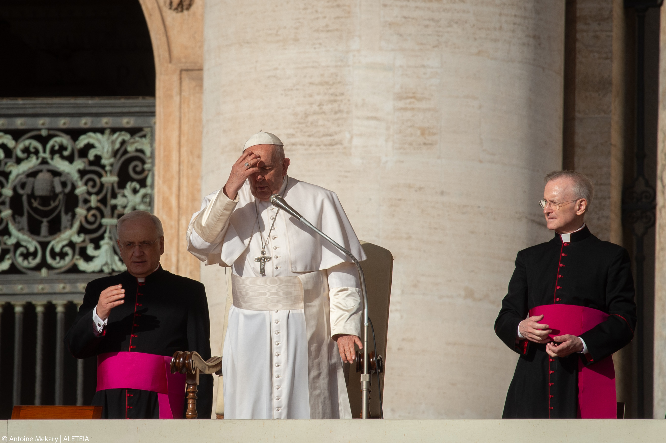 Pope Francis during his weekly general audience in St. Peter's square