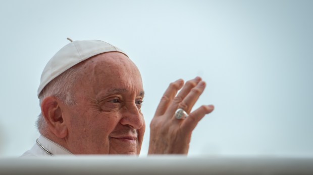 Pope Francis during his weekly general audience in Saint Peter's square