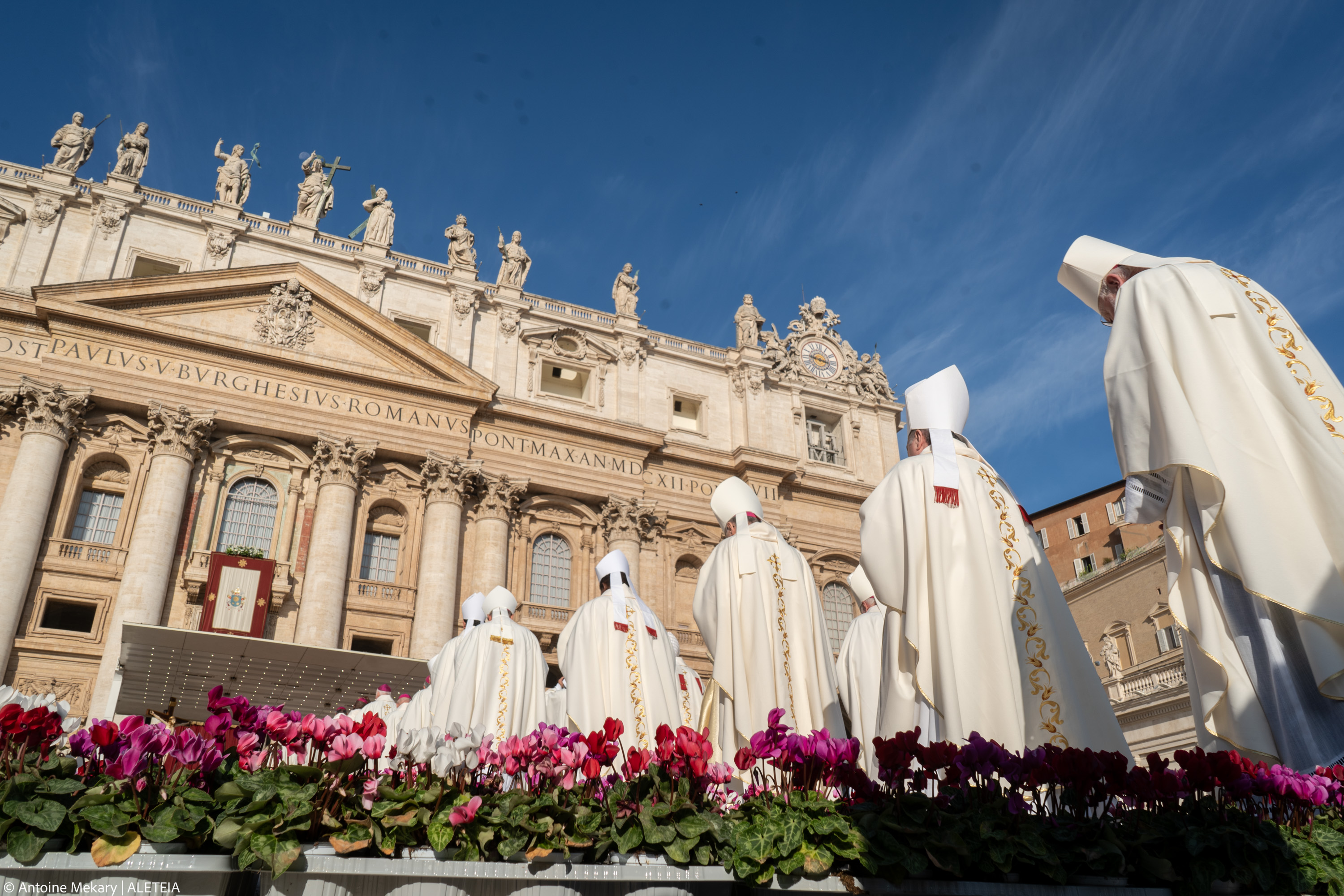 Pope Francis leads a mass on the opening day of the 16th Ordinary General Assembly of the Synod of Bishops 2023