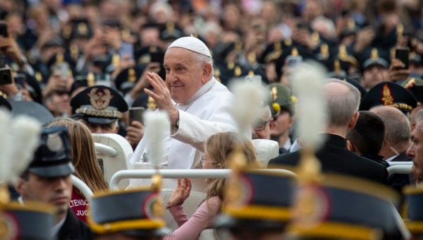 Pope Francis during his weekly general audience in St. Peter's square at the Vatican