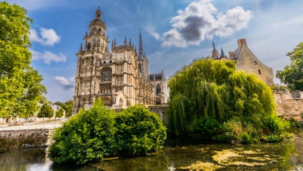 Cathedral the town of Evreux, in Normandy