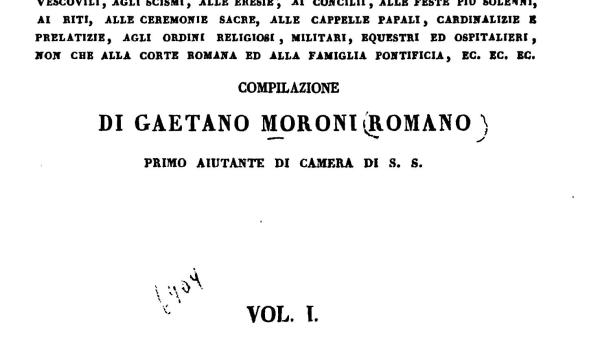 Dicionário de Erudição Histórico-Eclesiástica desde São Pedro até os Nossos Dias